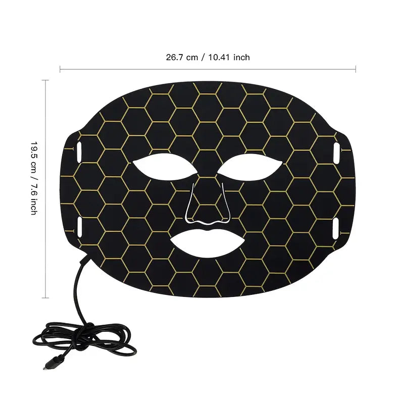Professionell LED-ansiktsmask med 7 färger, uppladdningsbar