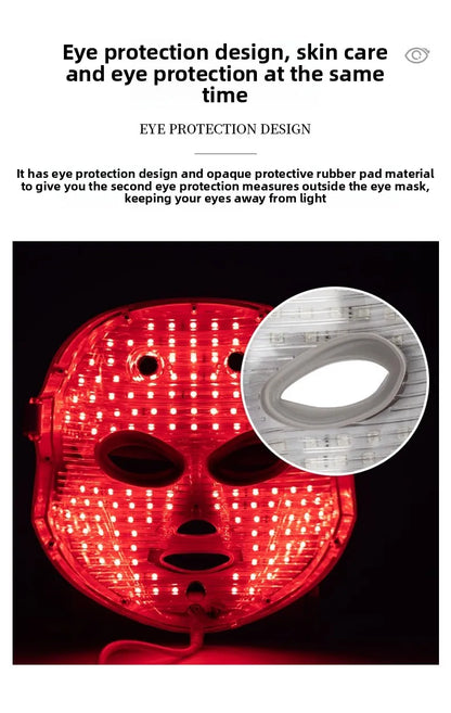 7-ljus LED-ansiktsmask - Hudföryngring och lyftande terapi