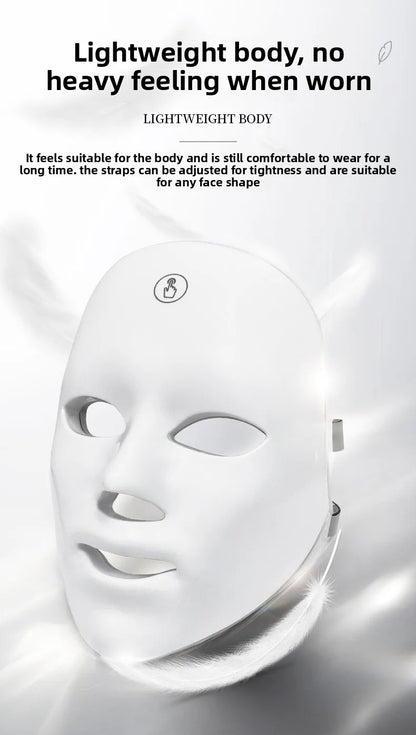 7-ljus LED-ansiktsmask - Hudföryngring och lyftande terapi