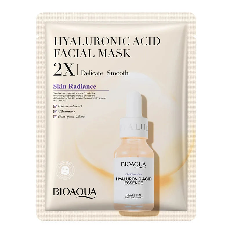 BIOAQUA Centella Collagen ansiktsmasker 20 st – återfuktande och uppfriskande sheet masks med hyaluronsyra