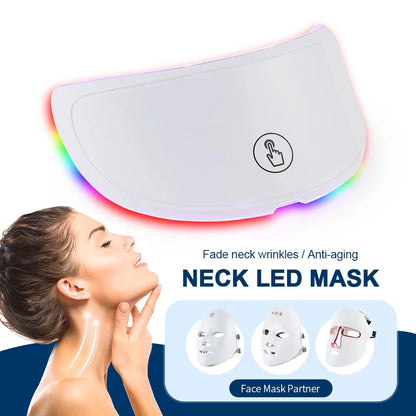 7-ljus LED-ansiktsmask och Halsmask- Hudföryngring och lyftande terapi