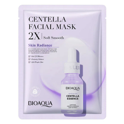 BIOAQUA Centella Collagen ansiktsmasker 20 st – återfuktande och uppfriskande sheet masks med hyaluronsyra