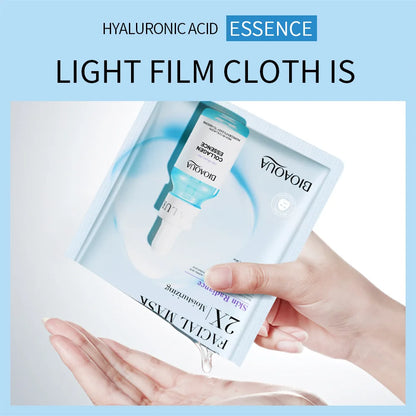 BIOAQUA Centella Collagen ansiktsmasker 20 st – återfuktande och uppfriskande sheet masks med hyaluronsyra